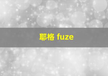 耶格 fuze